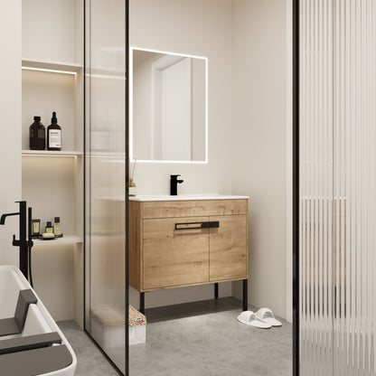 36 Inch Bathroom Vanity With Sink, Freestanding Bathroom Vanity or Floating is Optional Conversion 36*18 - 00336IMO - 1 - F - BL9090B(KD - Packing) - 1st Choice Furniture Direct