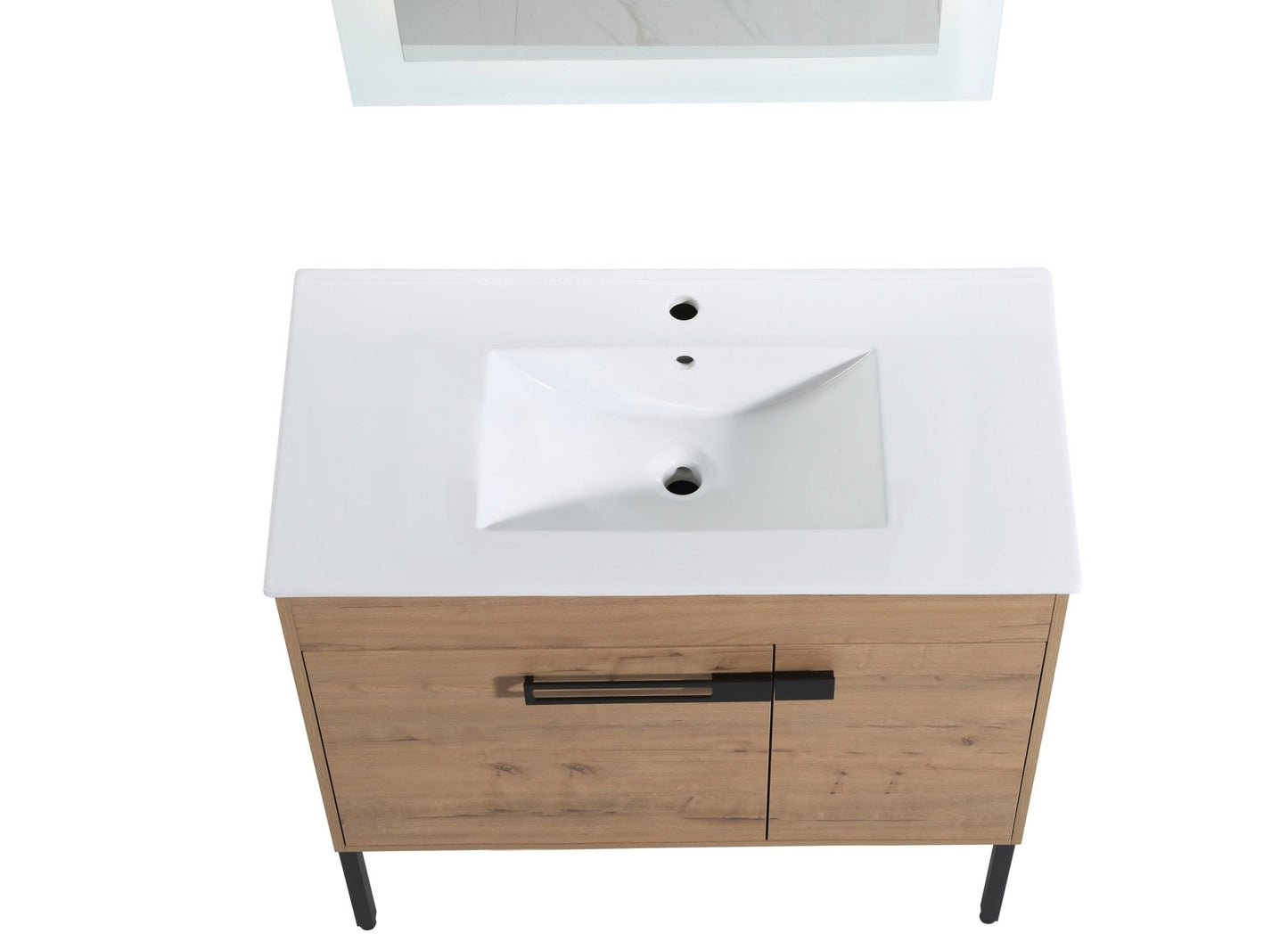 36 Inch Bathroom Vanity With Sink, Freestanding Bathroom Vanity or Floating is Optional Conversion 36*18 - 00336IMO - 1 - F - BL9090B(KD - Packing) - 1st Choice Furniture Direct