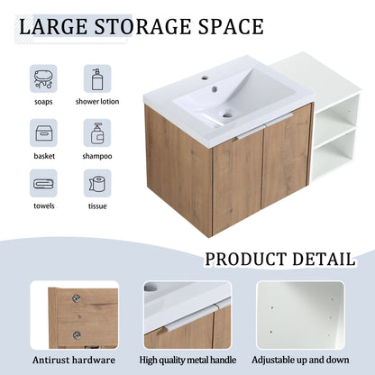 36 Inch Soft Close Doors Bathroom Vanity With Sink, A Small Storage Shelves, 24' and 12' Combination Cabinet,(KD - Packing) - 1st Choice Furniture Direct