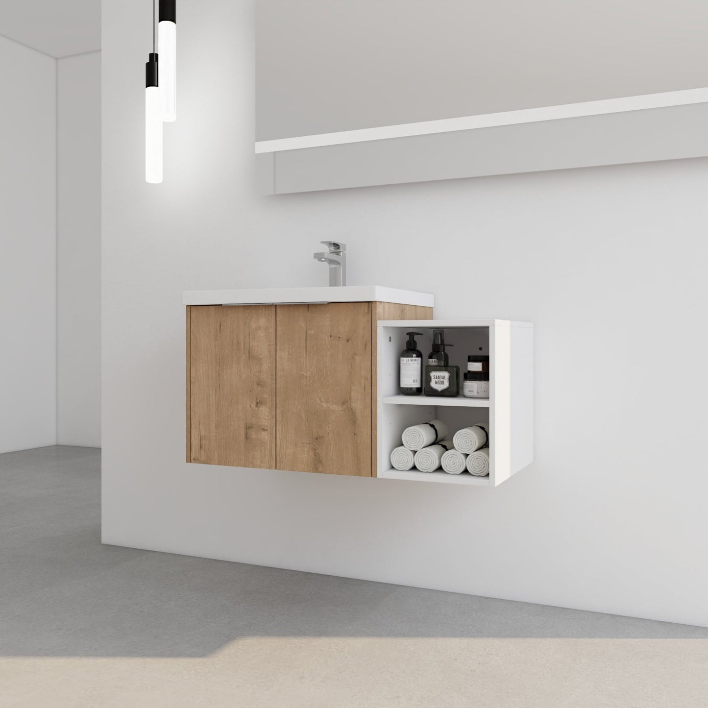 36 Inch Soft Close Doors Bathroom Vanity With Sink, A Small Storage Shelves, 24' and 12' Combination Cabinet,(KD - Packing) - 1st Choice Furniture Direct