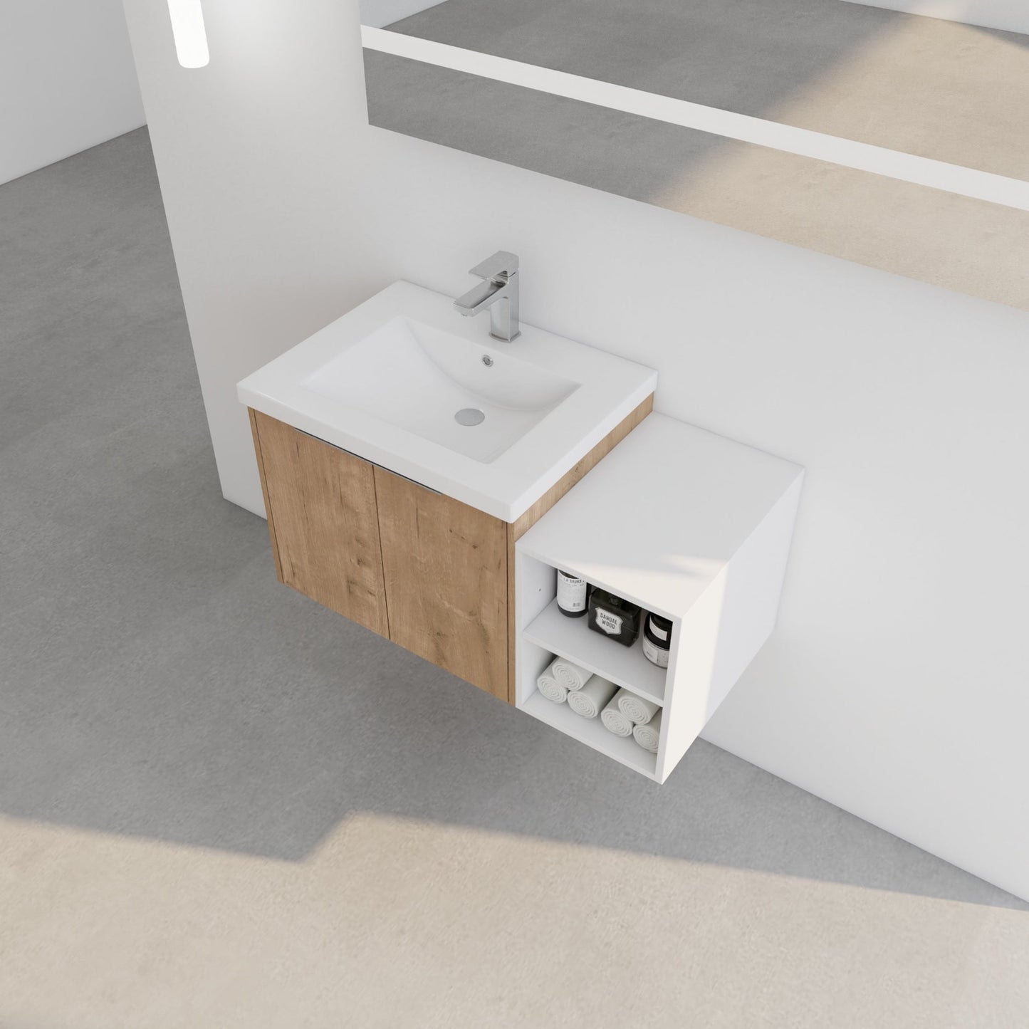 36 Inch Soft Close Doors Bathroom Vanity With Sink, A Small Storage Shelves, 24' and 12' Combination Cabinet,(KD - Packing) - 1st Choice Furniture Direct