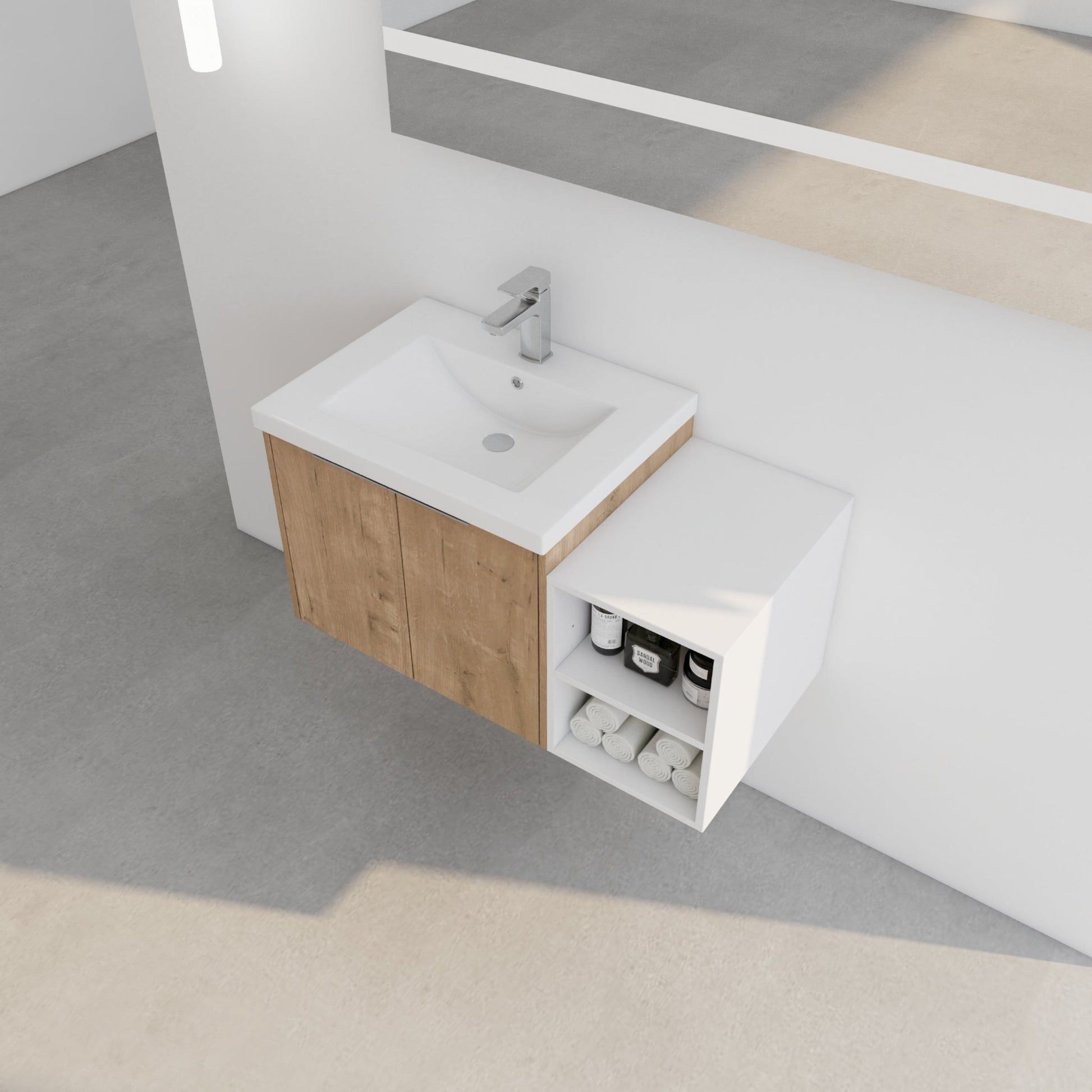36 Inch Soft Close Doors Bathroom Vanity With Sink, A Small Storage Shelves, 24' and 12' Combination Cabinet,(KD - Packing) - 1st Choice Furniture Direct