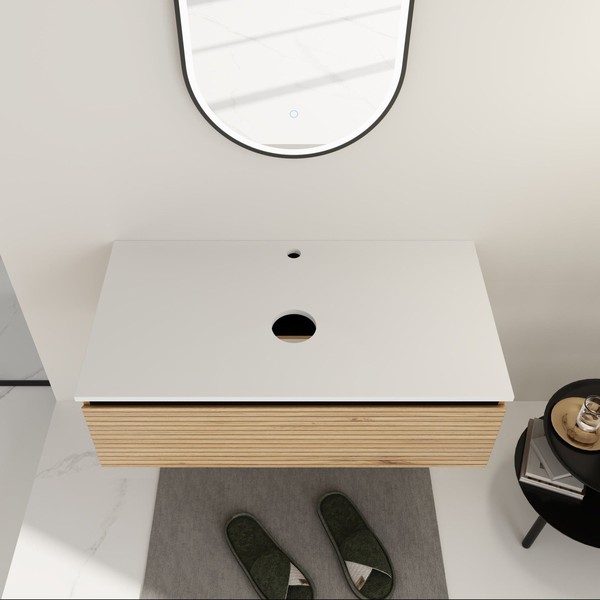 36'' Wall - Mounted Bathroom Vanity & 1 - Soft - Close Drawer (Excluding Sink) - 1st Choice Furniture Direct