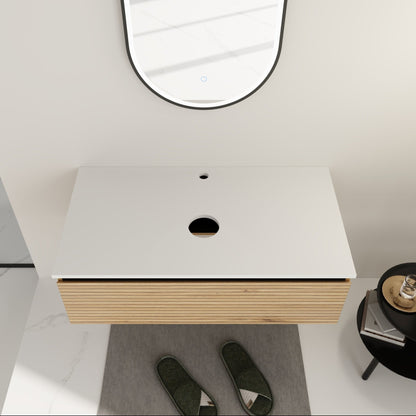 36'' Wall - Mounted Bathroom Vanity & 1 - Soft - Close Drawer (Excluding Sink) - 1st Choice Furniture Direct