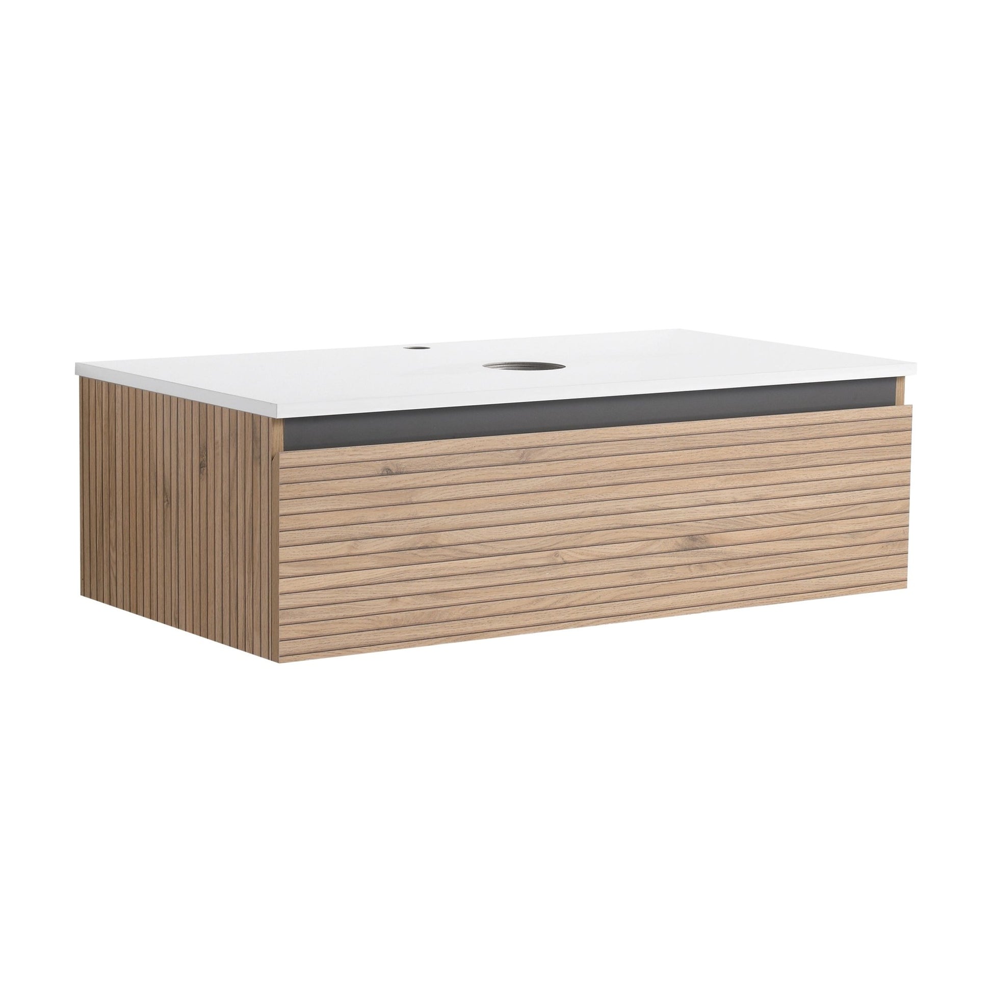36'' Wall - Mounted Bathroom Vanity & 1 - Soft - Close Drawer (Excluding Sink) - 1st Choice Furniture Direct