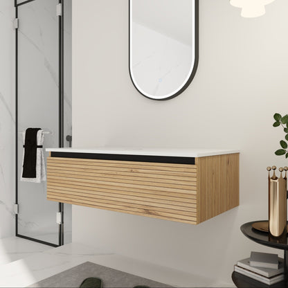 36'' Wall - Mounted Bathroom Vanity & 1 - Soft - Close Drawer (Excluding Sink) - 1st Choice Furniture Direct
