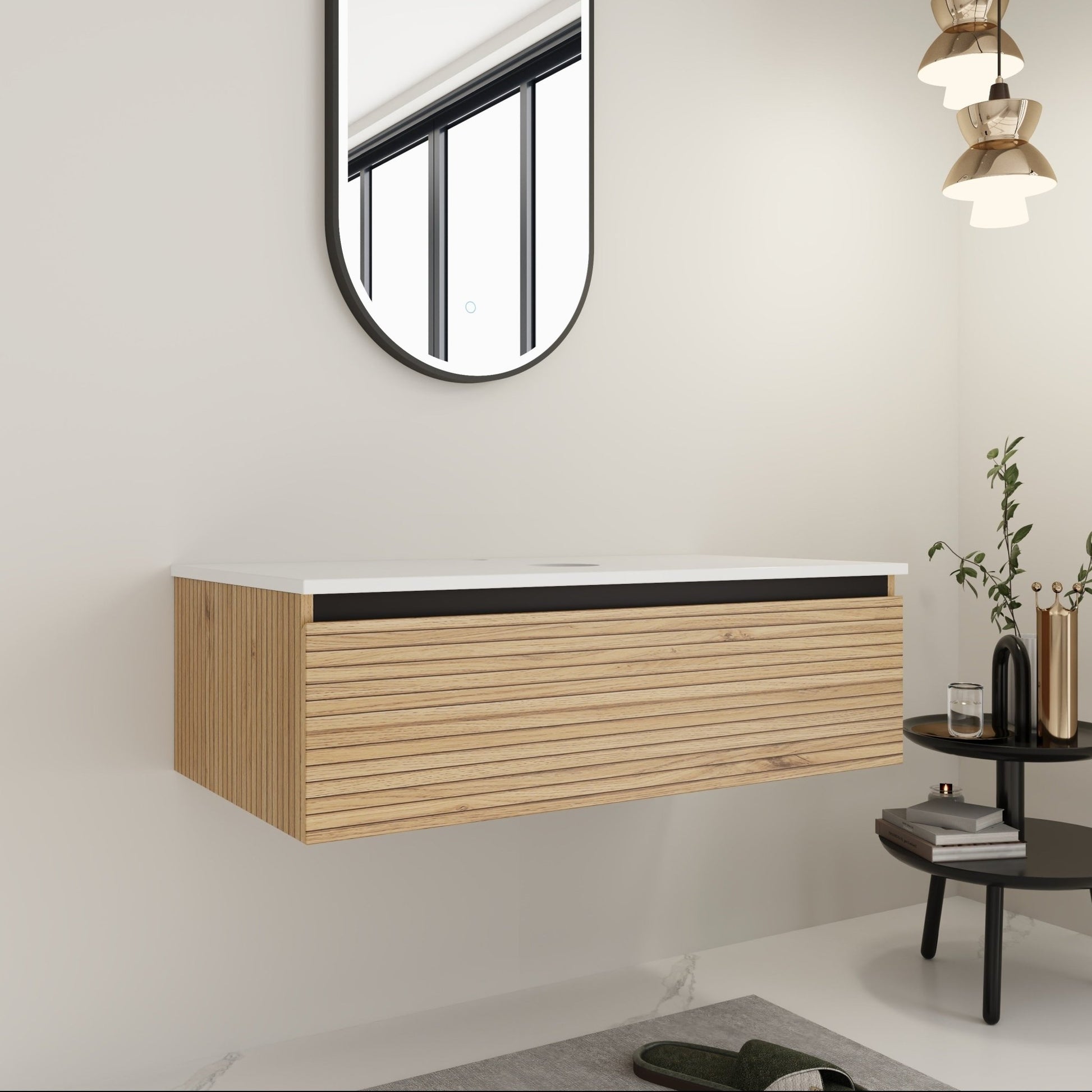 36'' Wall - Mounted Bathroom Vanity & 1 - Soft - Close Drawer (Excluding Sink) - 1st Choice Furniture Direct