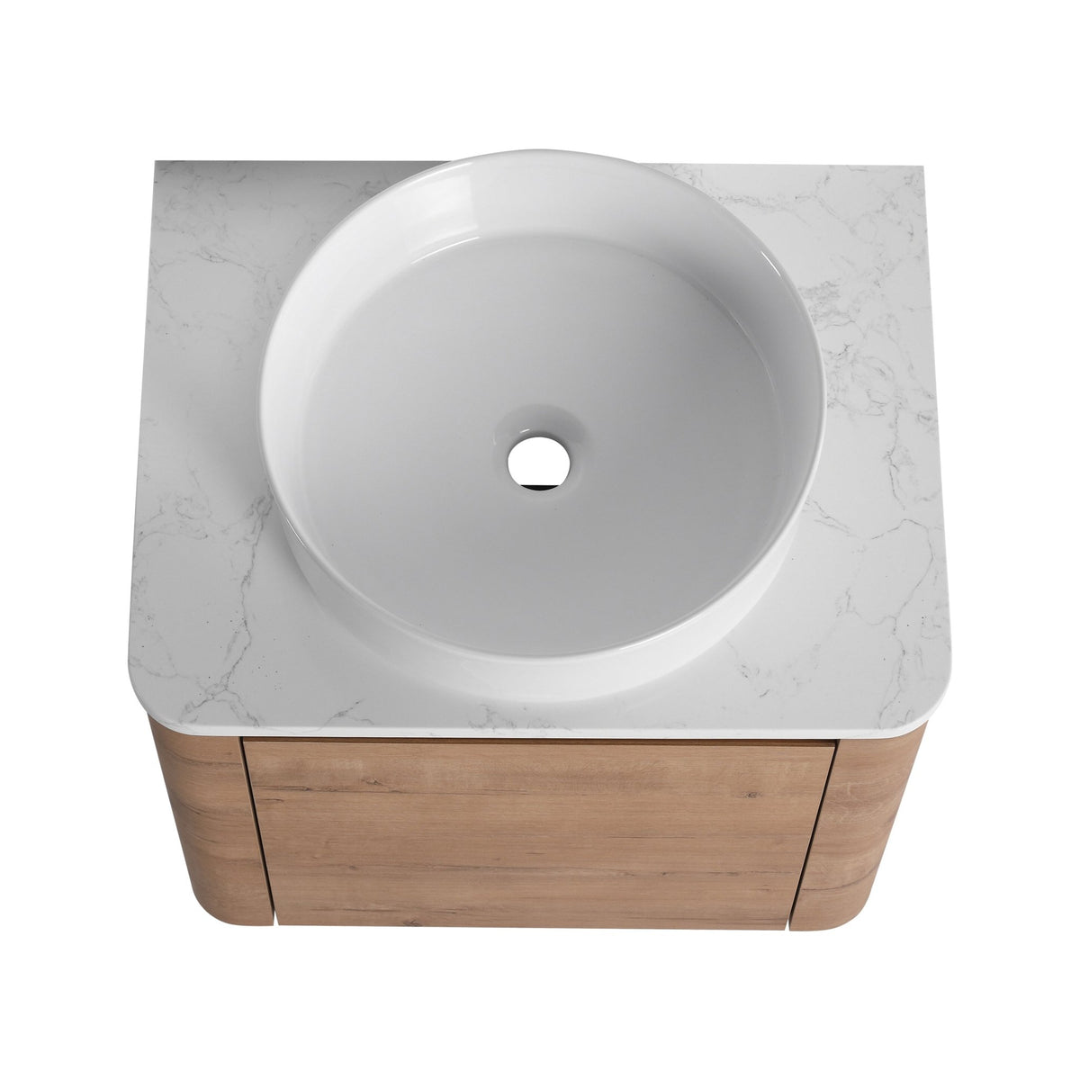 36'' Wall-Mounted Bathroom Vanity With Ceramic Art Sink, and Storage Shelves, Soft-Close Door, KD-Packing, Plywood - 1st Choice Furniture Direct