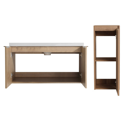 36' Wall - Mounted Bathroom Vanity With Sink and Side Cabinet, Soft Close Doors,00112IMO - 00636IMO Combination Cabinet(KD - Packing) - 1st Choice Furniture Direct