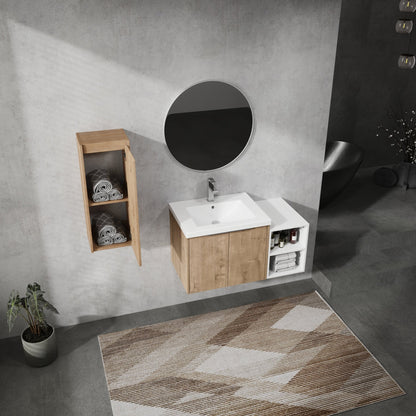 36' Wall - Mounted Bathroom Vanity With Sink and Side Cabinet, Soft Close Doors,00112IMO - 0624IMO - 0612GWH Combination Cabinet(KD - Packing) - 1st Choice Furniture Direct