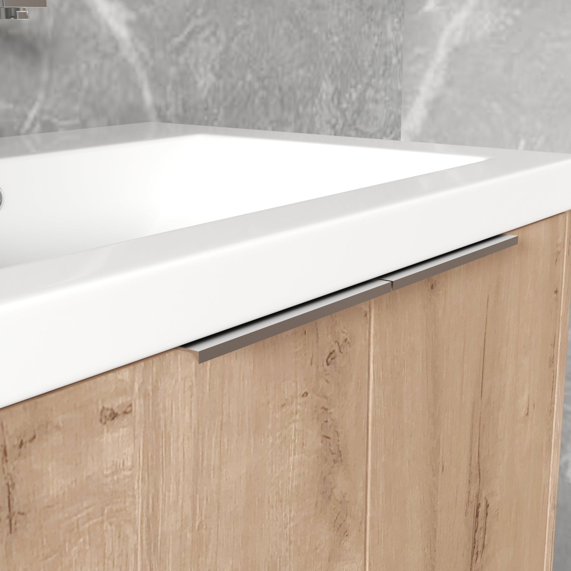 36' Wall - Mounted Bathroom Vanity With Sink and Side Cabinet, Soft Close Doors,00112IMO - 0624IMO - 0612GWH Combination Cabinet(KD - Packing) - 1st Choice Furniture Direct