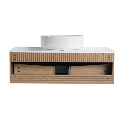 36'' Wall - Mounted Bathroom Vanity with White Art Ceramic Sink & 1 - Soft - Close Drawer (KD - Packing) - 1st Choice Furniture Direct