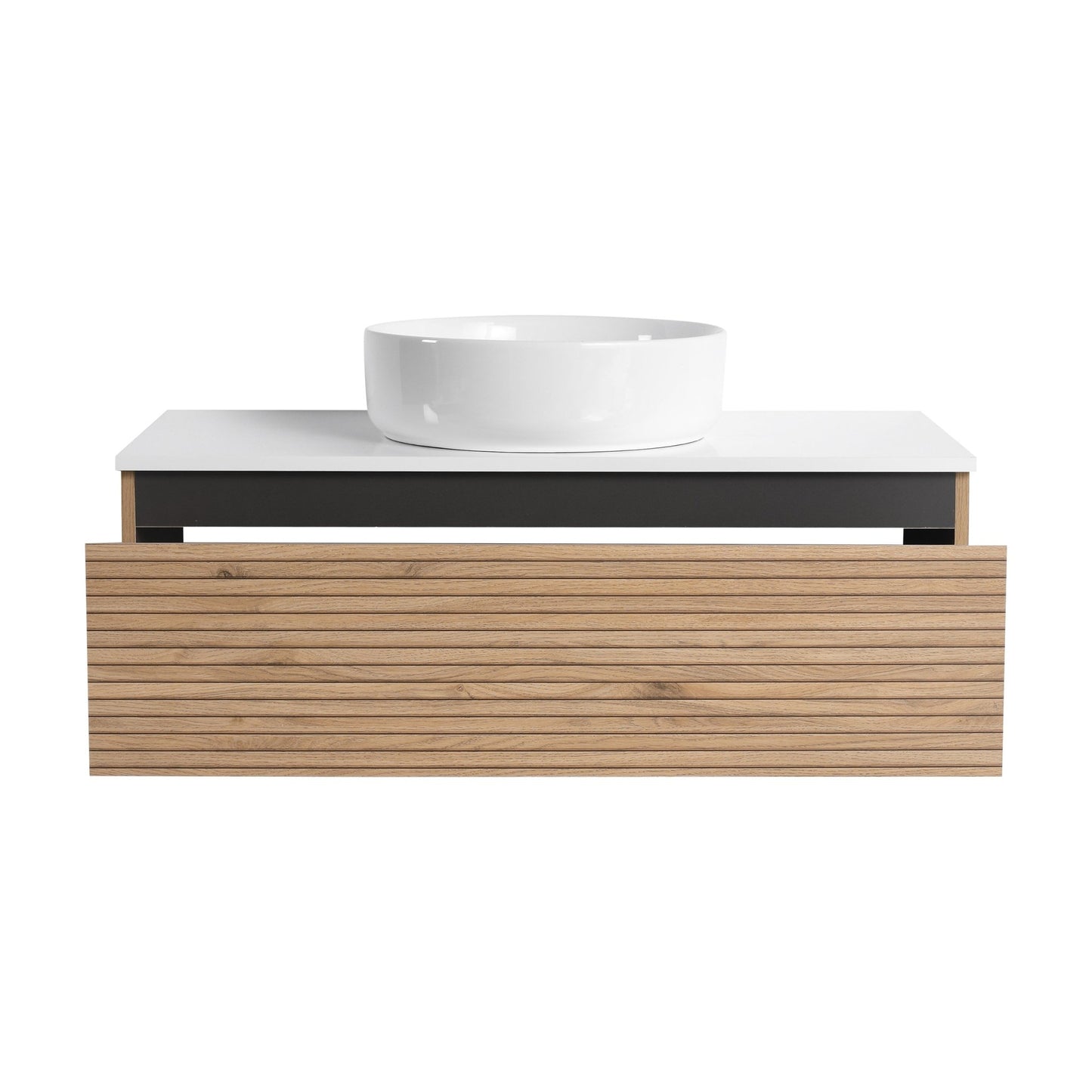 36'' Wall - Mounted Bathroom Vanity with White Art Ceramic Sink & 1 - Soft - Close Drawer (KD - Packing) - 1st Choice Furniture Direct