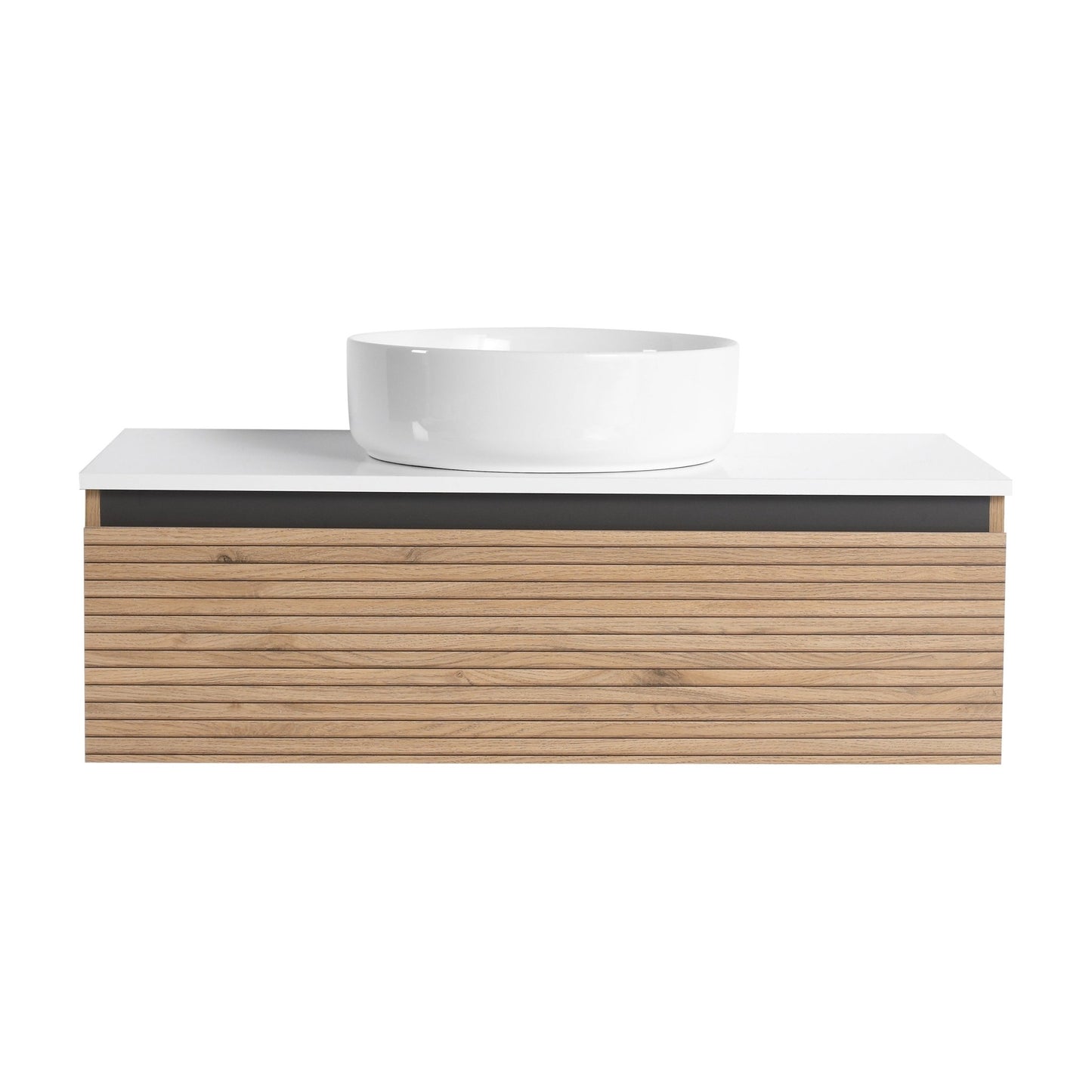 36'' Wall - Mounted Bathroom Vanity with White Art Ceramic Sink & 1 - Soft - Close Drawer (KD - Packing) - 1st Choice Furniture Direct