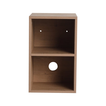 36'' Wall-Mounted Bathroom Vanity with White Ceramic Sink and Storage Shelves & 1-Soft-Close Door, KD-Packing, Plywood - 1st Choice Furniture Direct
