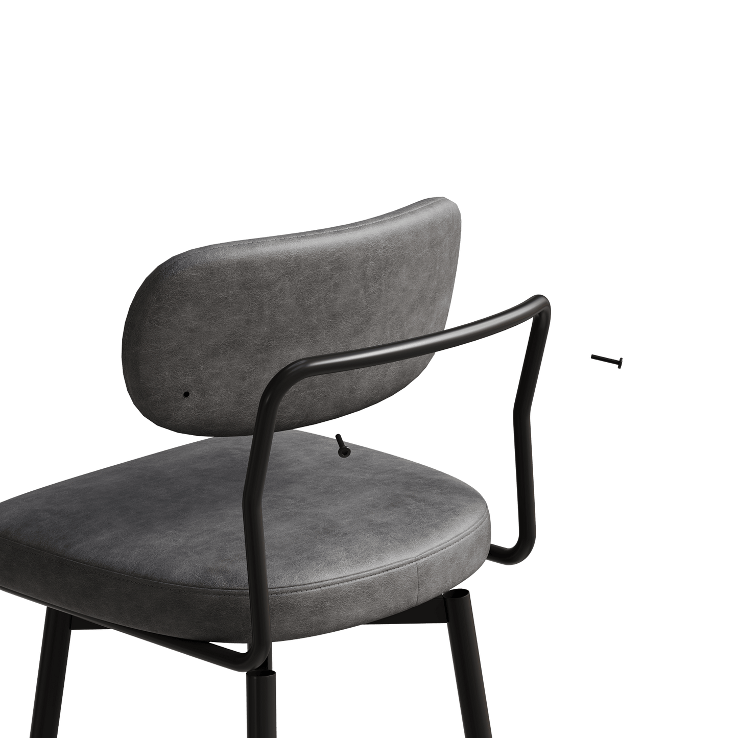 360 ° Rotating Bar Chair Bar Stool bar stools set of 2 piece set with leather cushions and iron brackets, suitable for various places such as home kitchens, restaurants, offices, etc. - 1st Choice Furniture Direct
