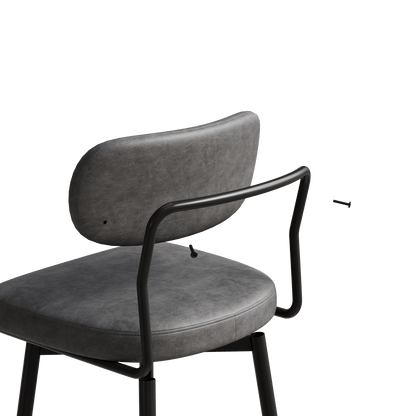 360 ° Rotating Bar Chair Bar Stool bar stools set of 2 piece set with leather cushions and iron brackets, suitable for various places such as home kitchens, restaurants, offices, etc. - 1st Choice Furniture Direct
