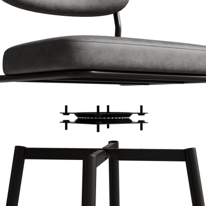 360 ° Rotating Bar Chair Bar Stool bar stools set of 2 piece set with leather cushions and iron brackets, suitable for various places such as home kitchens, restaurants, offices, etc. - 1st Choice Furniture Direct