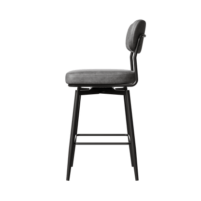 360 ° Rotating Bar Chair Bar Stool bar stools set of 2 piece set with leather cushions and iron brackets, suitable for various places such as home kitchens, restaurants, offices, etc. - 1st Choice Furniture Direct