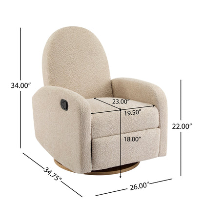 360 Swivel and Glider Recliner Chair - Almond - 1st Choice Furniture Direct