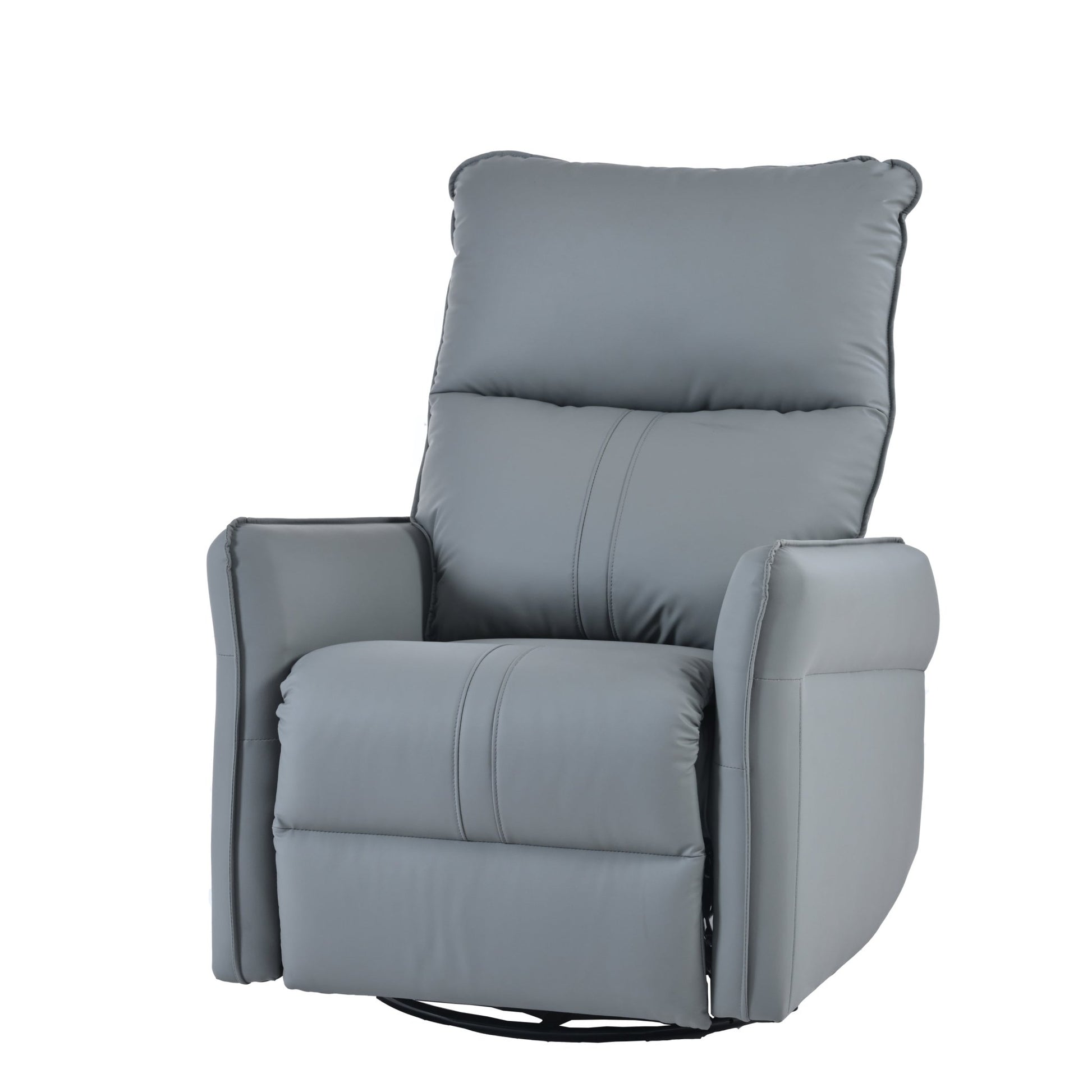 360° Swivel Rocker Recliner Chair,Swivel Nursery Rocking Chair w/Pull Ring,Glider Chair,Modern Rocking Swivel Recliner Chair for Bedroom,Living Room Chair Home Theater Seating(Blue - Gray+360°Swivel ) - 1st Choice Furniture Direct