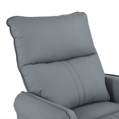 360° Swivel Rocker Recliner Chair,Swivel Nursery Rocking Chair w/Pull Ring,Glider Chair,Modern Rocking Swivel Recliner Chair for Bedroom,Living Room Chair Home Theater Seating(Blue - Gray+360°Swivel ) - 1st Choice Furniture Direct