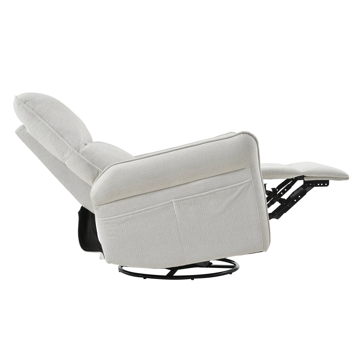 360° Swivel Rocker Recliner Chair,Swivel Nursery Rocking Chair w/Pull Ring,Glider Chair,Modern Rocking Swivel Recliner Chair for Bedroom,Living Room Chair Home Theater Seating(Fabric Gray+360°Swivel ) - 1st Choice Furniture Direct