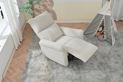 360° Swivel Rocker Recliner Chair,Swivel Nursery Rocking Chair w/Pull Ring,Glider Chair,Modern Rocking Swivel Recliner Chair for Bedroom,Living Room Chair Home Theater Seating(Fabric Gray+360°Swivel ) - 1st Choice Furniture Direct