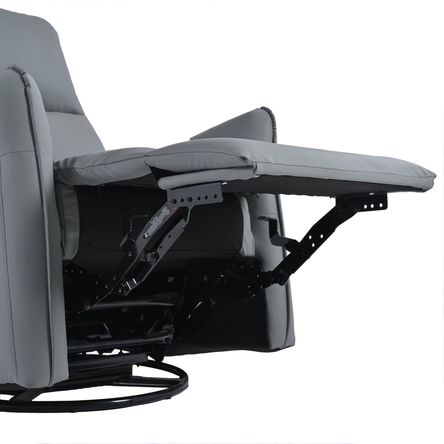 360° Swivel Rocker Recliner Chair,Swivel Nursery Rocking Chair w/Pull Ring,Glider Chair,Modern Rocking Swivel Recliner Chair for Bedroom,Living Room Chair Home Theater Seating(Blue - Gray+360°Swivel ) - 1st Choice Furniture Direct