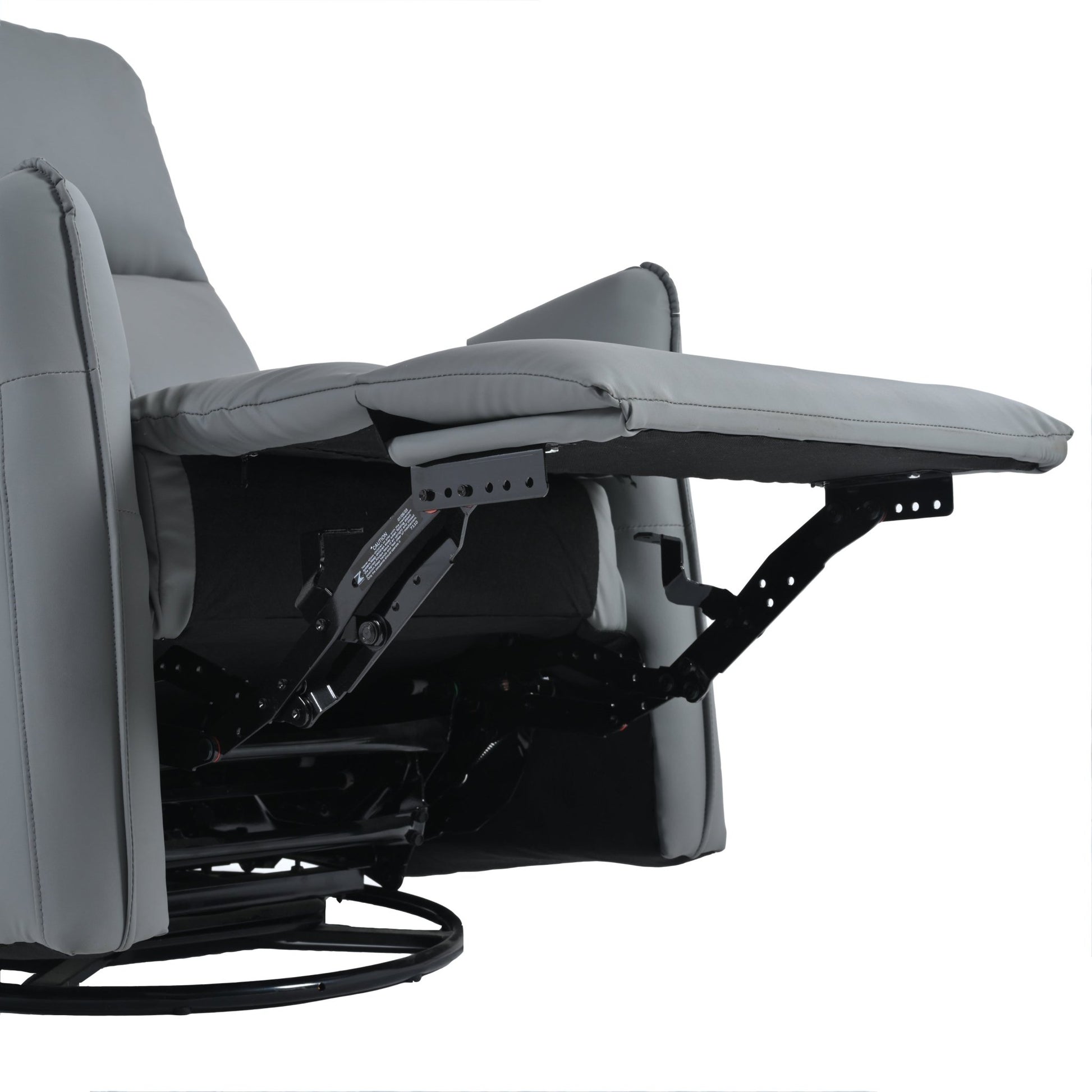 360° Swivel Rocker Recliner Chair,Swivel Nursery Rocking Chair w/Pull Ring,Glider Chair,Modern Rocking Swivel Recliner Chair for Bedroom,Living Room Chair Home Theater Seating(Blue - Gray+360°Swivel ) - 1st Choice Furniture Direct