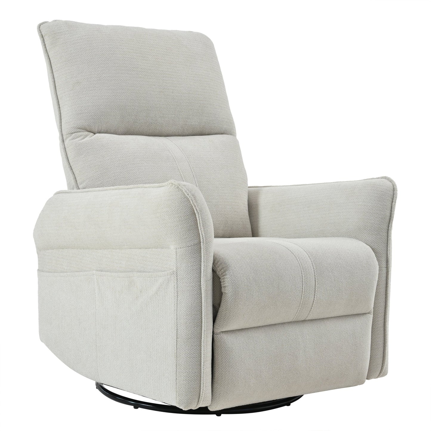 360° Swivel Rocker Recliner Chair,Swivel Nursery Rocking Chair w/Pull Ring,Glider Chair,Modern Rocking Swivel Recliner Chair for Bedroom,Living Room Chair Home Theater Seating(Fabric Gray+360°Swivel ) - 1st Choice Furniture Direct