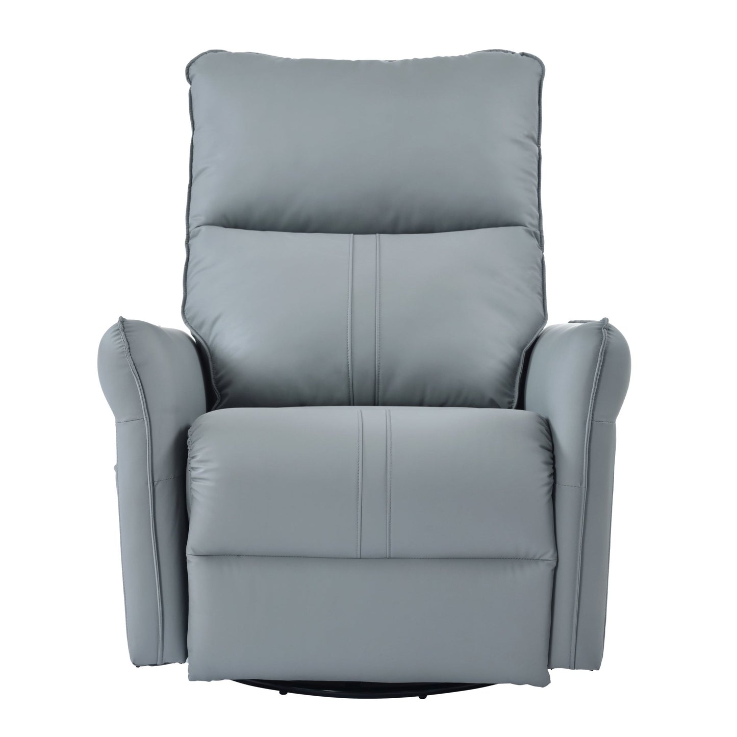 360° Swivel Rocker Recliner Chair,Swivel Nursery Rocking Chair w/Pull Ring,Glider Chair,Modern Rocking Swivel Recliner Chair for Bedroom,Living Room Chair Home Theater Seating(Blue - Gray+360°Swivel ) - 1st Choice Furniture Direct