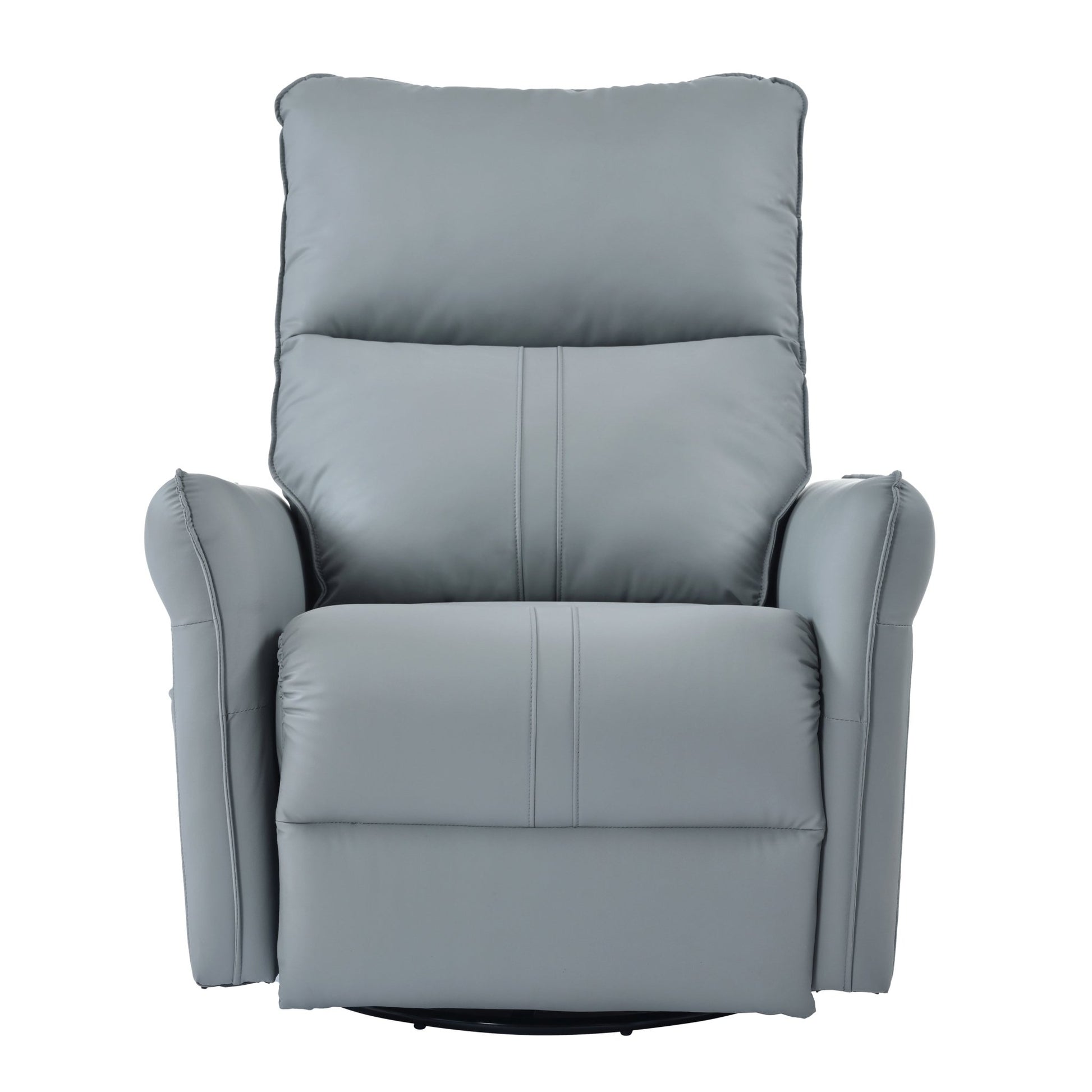 360° Swivel Rocker Recliner Chair,Swivel Nursery Rocking Chair w/Pull Ring,Glider Chair,Modern Rocking Swivel Recliner Chair for Bedroom,Living Room Chair Home Theater Seating(Blue - Gray+360°Swivel ) - 1st Choice Furniture Direct