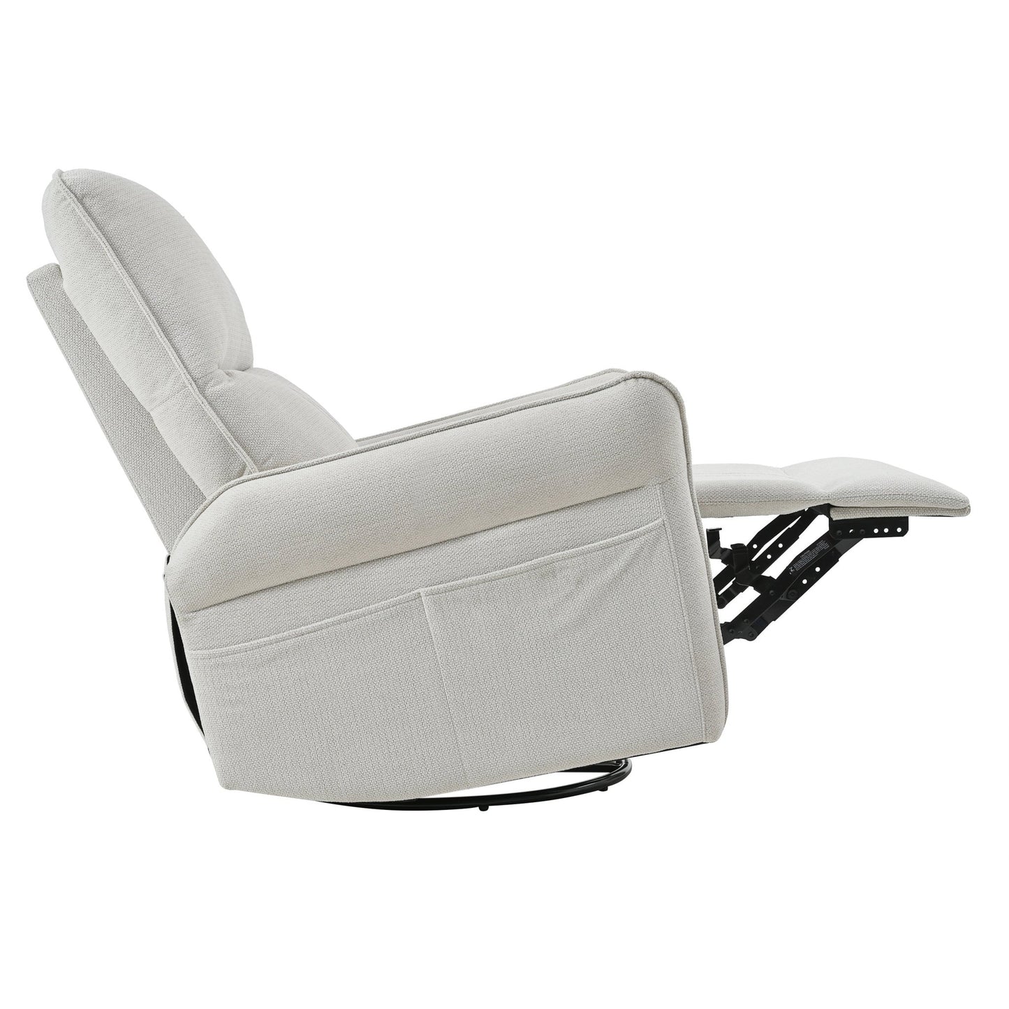 360° Swivel Rocker Recliner Chair,Swivel Nursery Rocking Chair w/Pull Ring,Glider Chair,Modern Rocking Swivel Recliner Chair for Bedroom,Living Room Chair Home Theater Seating(Fabric Gray+360°Swivel ) - 1st Choice Furniture Direct
