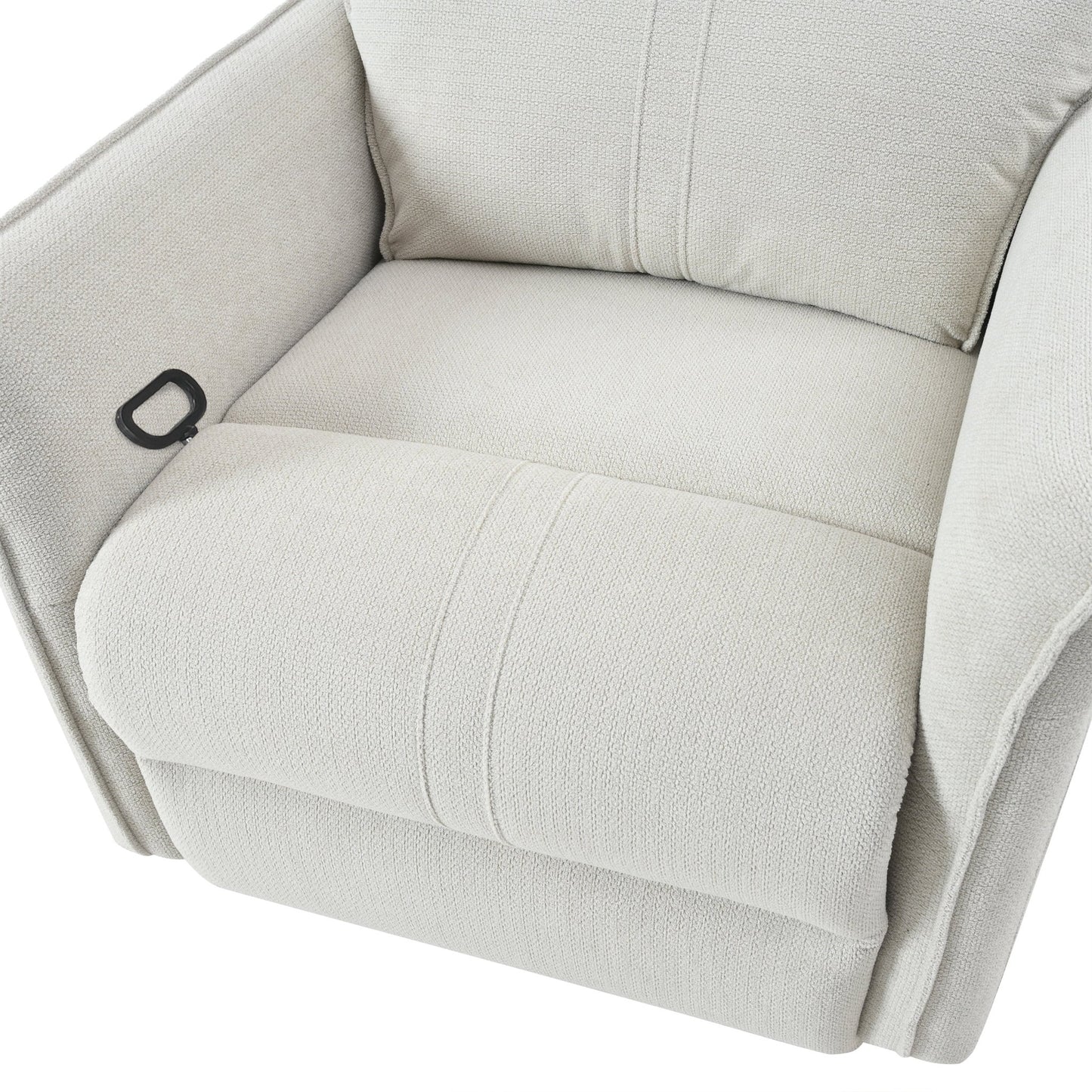 360° Swivel Rocker Recliner Chair,Swivel Nursery Rocking Chair w/Pull Ring,Glider Chair,Modern Rocking Swivel Recliner Chair for Bedroom,Living Room Chair Home Theater Seating(Fabric Gray+360°Swivel ) - 1st Choice Furniture Direct