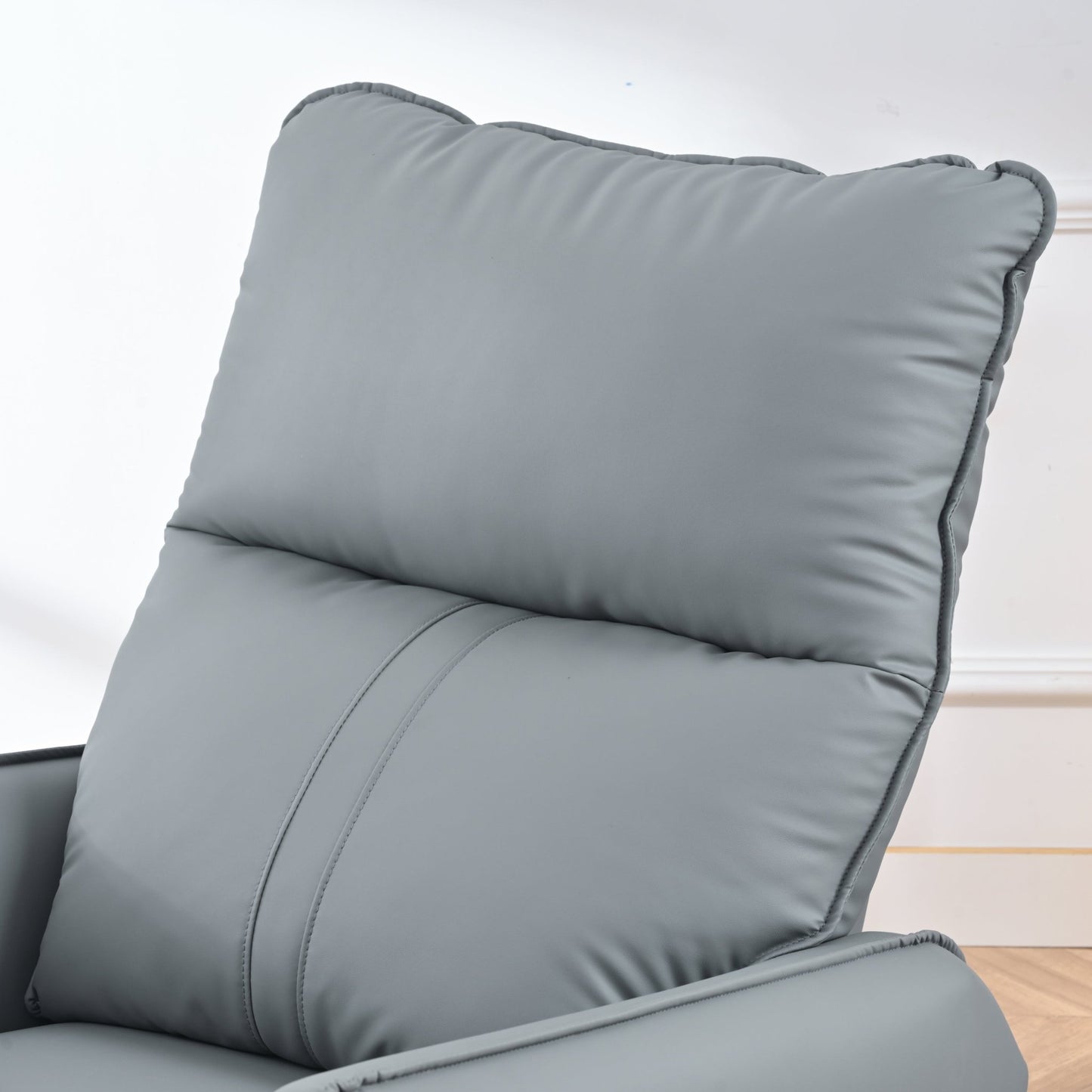 360° Swivel Rocker Recliner Chair,Swivel Nursery Rocking Chair w/Pull Ring,Glider Chair,Modern Rocking Swivel Recliner Chair for Bedroom,Living Room Chair Home Theater Seating(Blue - Gray+360°Swivel ) - 1st Choice Furniture Direct