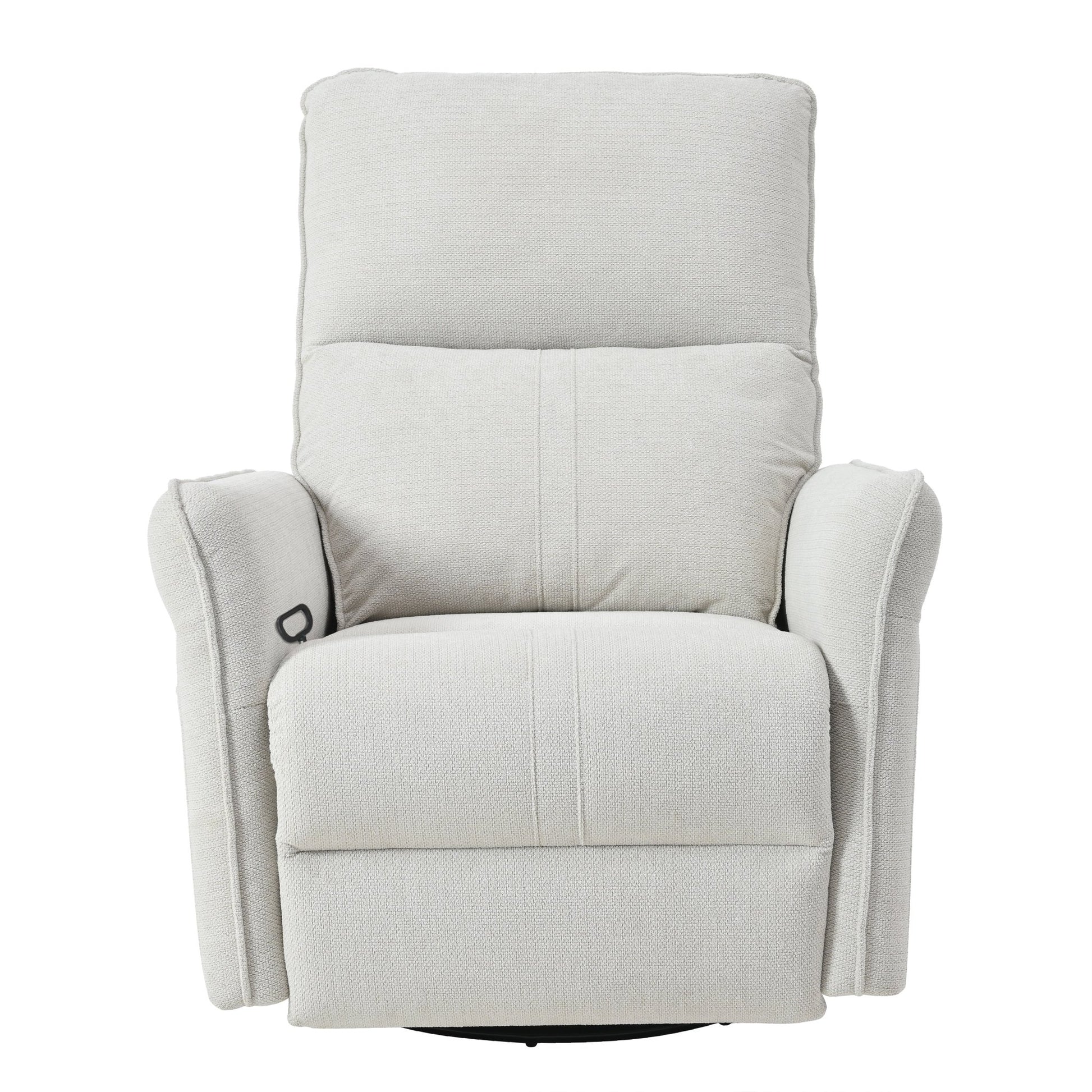 360° Swivel Rocker Recliner Chair,Swivel Nursery Rocking Chair w/Pull Ring,Glider Chair,Modern Rocking Swivel Recliner Chair for Bedroom,Living Room Chair Home Theater Seating(Fabric Gray+360°Swivel ) - 1st Choice Furniture Direct