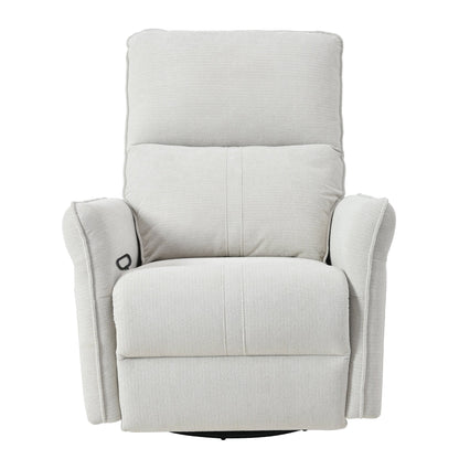360° Swivel Rocker Recliner Chair,Swivel Nursery Rocking Chair w/Pull Ring,Glider Chair,Modern Rocking Swivel Recliner Chair for Bedroom,Living Room Chair Home Theater Seating(Fabric Gray+360°Swivel ) - 1st Choice Furniture Direct