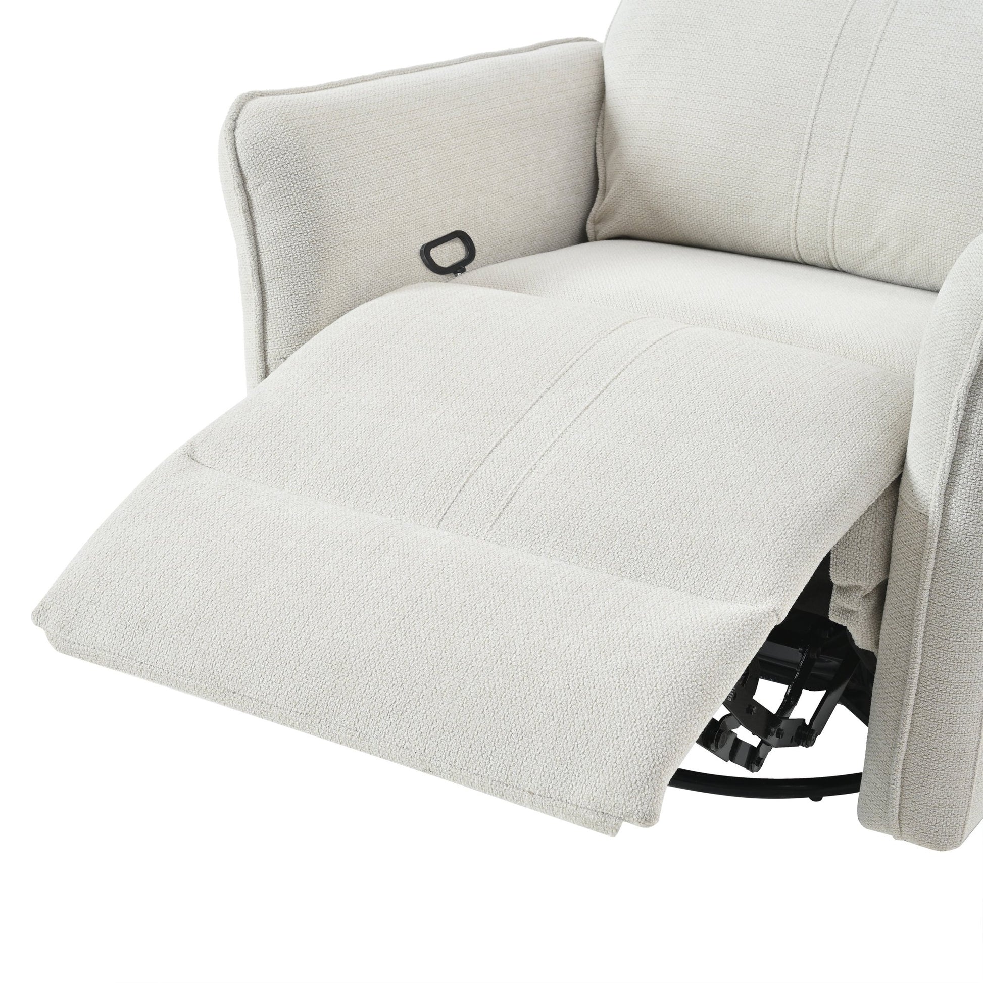 360° Swivel Rocker Recliner Chair,Swivel Nursery Rocking Chair w/Pull Ring,Glider Chair,Modern Rocking Swivel Recliner Chair for Bedroom,Living Room Chair Home Theater Seating(Fabric Gray+360°Swivel ) - 1st Choice Furniture Direct