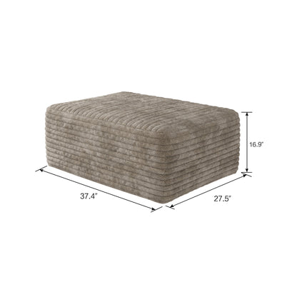 37.40'Sofa ottoman ,No Assembly Required,Camel(Plush Corduroy Fabric) - 1st Choice Furniture Direct