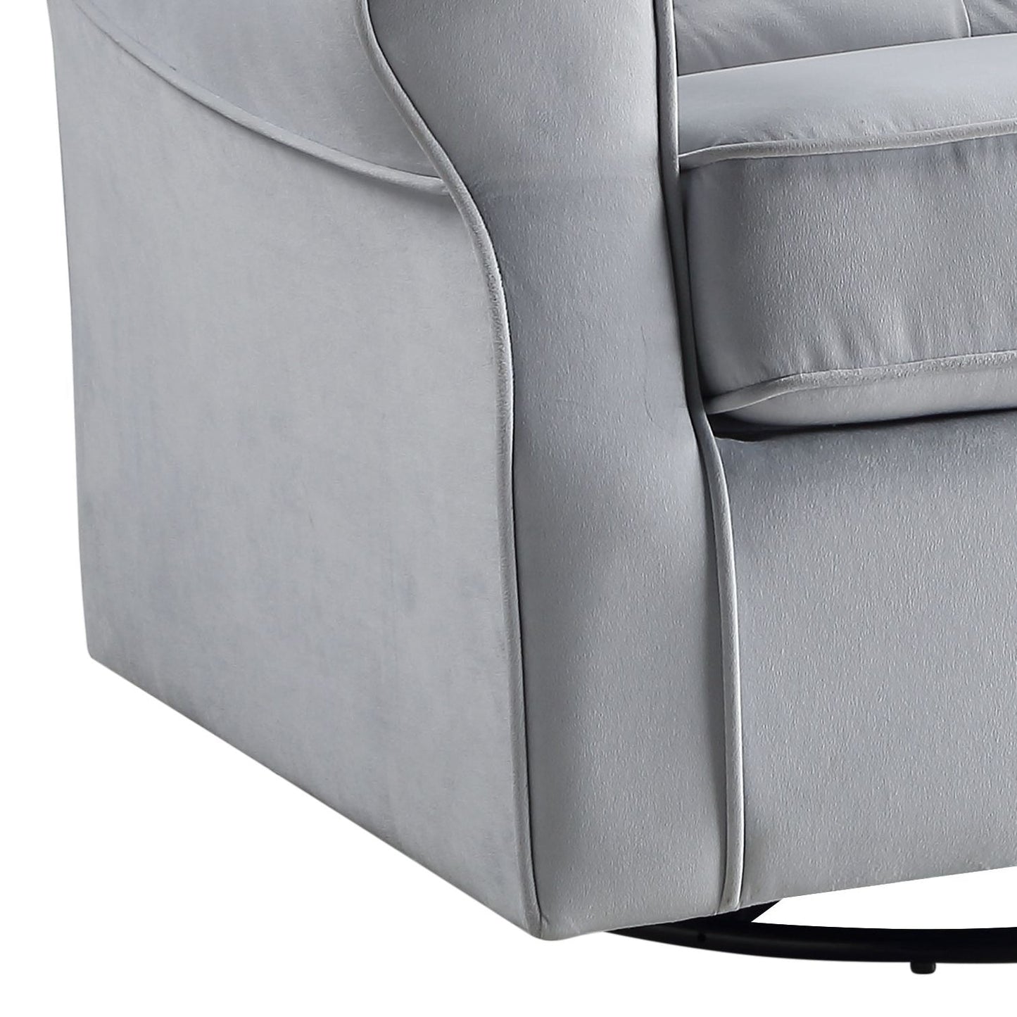 37.40'W Gray Fabric Swivel Chair W/Glider - 1st Choice Furniture Direct