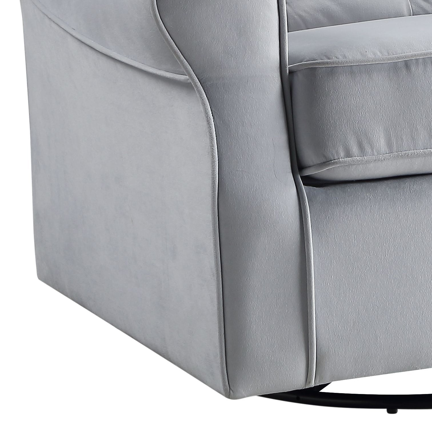 37.40'W Gray Fabric Swivel Chair W/Glider - 1st Choice Furniture Direct