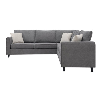 1st Choice Modern Upholstered Sectional Sofa L Shape Couch w/ 3 Pillows