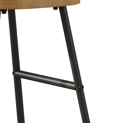 1st Choice Stylish and Minimalist Bar Stools - Set of 2 in Wood