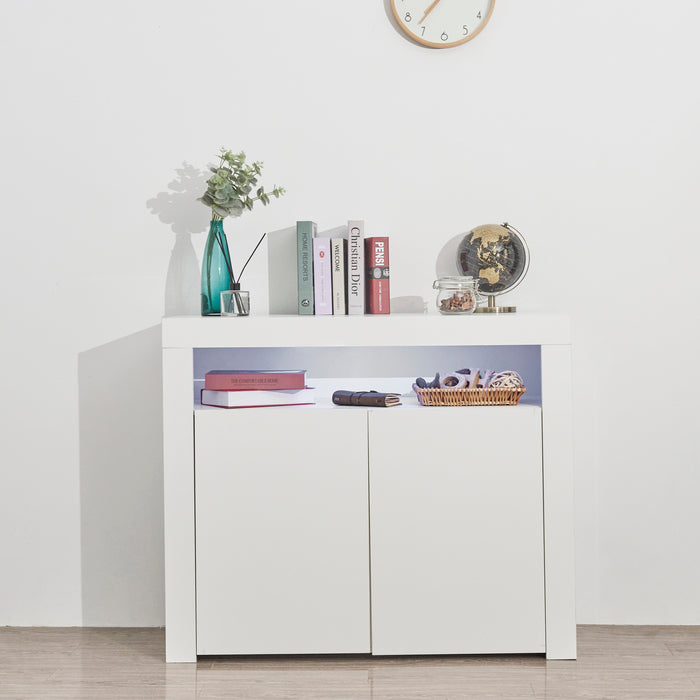 1st Choice Modern Sideboard Storage Cabinet in Black High Gloss