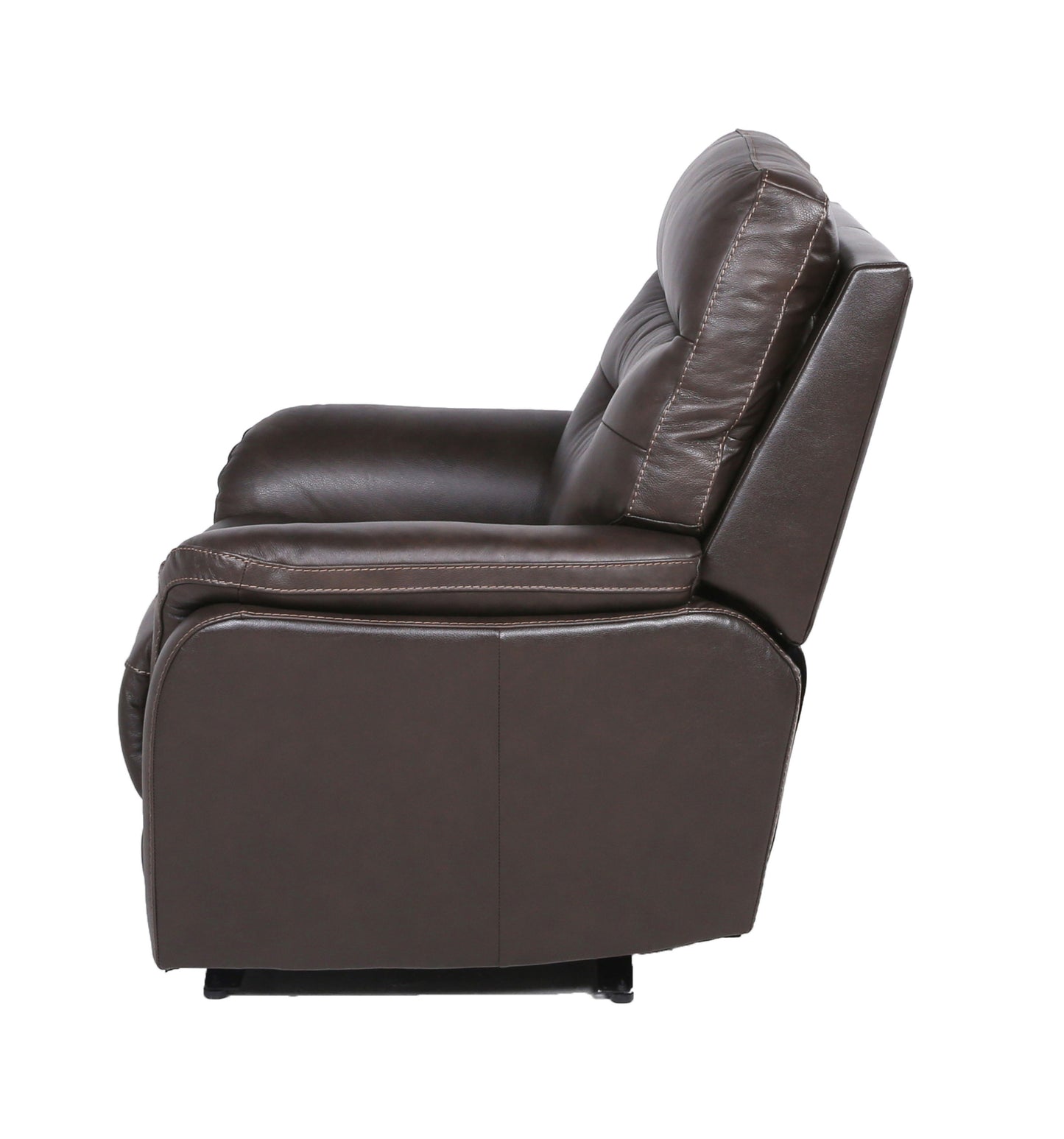 1st Choice Contemporary Top-Grain Leather Recliner Set Power Footrest