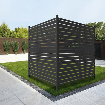 47 x 47 inch Outdoor Privacy Screen Fence Panels –  All-Weather No-Dig Fence Kit for Air Conditioner, Trash Can, Pool Equipment Enclosure – Easy Installation & Multi-Purpose Security