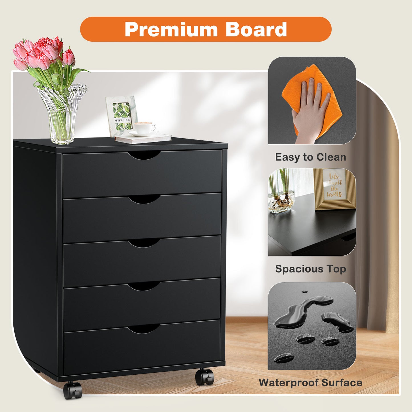 1st Choice Premium 5-Drawer Chest: Transform Your Home with Elegance