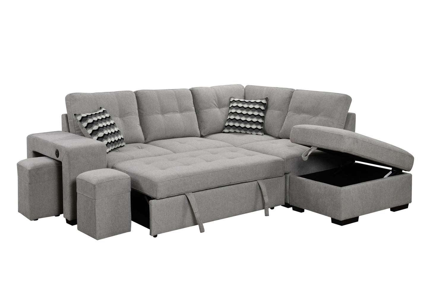 1st Choice Sectional Pull Out Sofa Bed 101" Reversible L-Shaped Corner