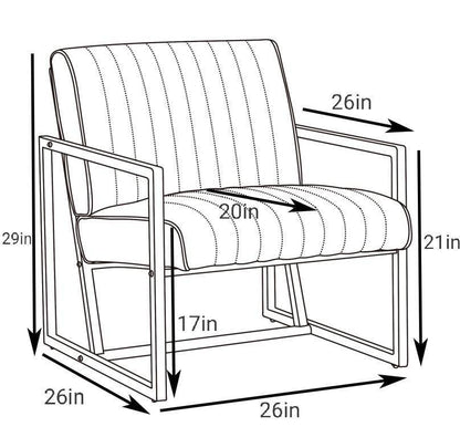 1st Choice Modern Design Leather Upholstered Dining Steel Armchair